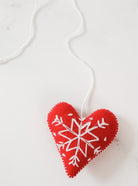 Embroidered Christmas Ornament - Corazon - Tesoros Maya
