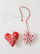 Embroidered Christmas Ornament - Corazon - Tesoros Maya