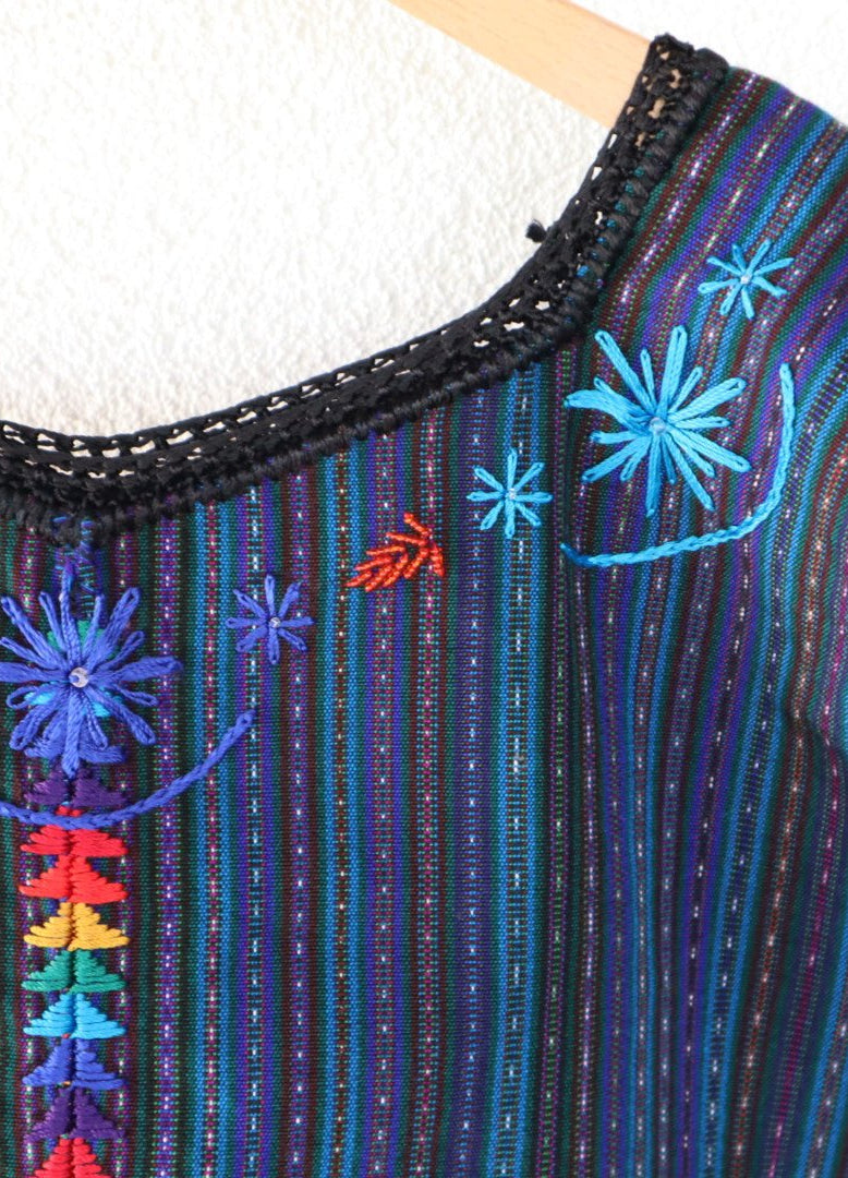 Embroidered Top - San Antonio Palopo Huipil (Medium) - Tesoros Maya