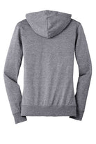 Floral Hand-embroidered Fitted Jersey Full-Zip Hoodie - Tesoros Maya