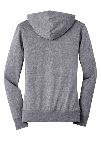 Floral Hand-embroidered Fitted Jersey Full-Zip Hoodie - Tesoros Maya
