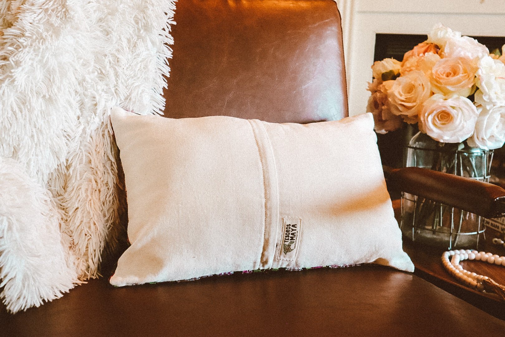 Lumbar Textile Cushion Cover - Tesoros Maya