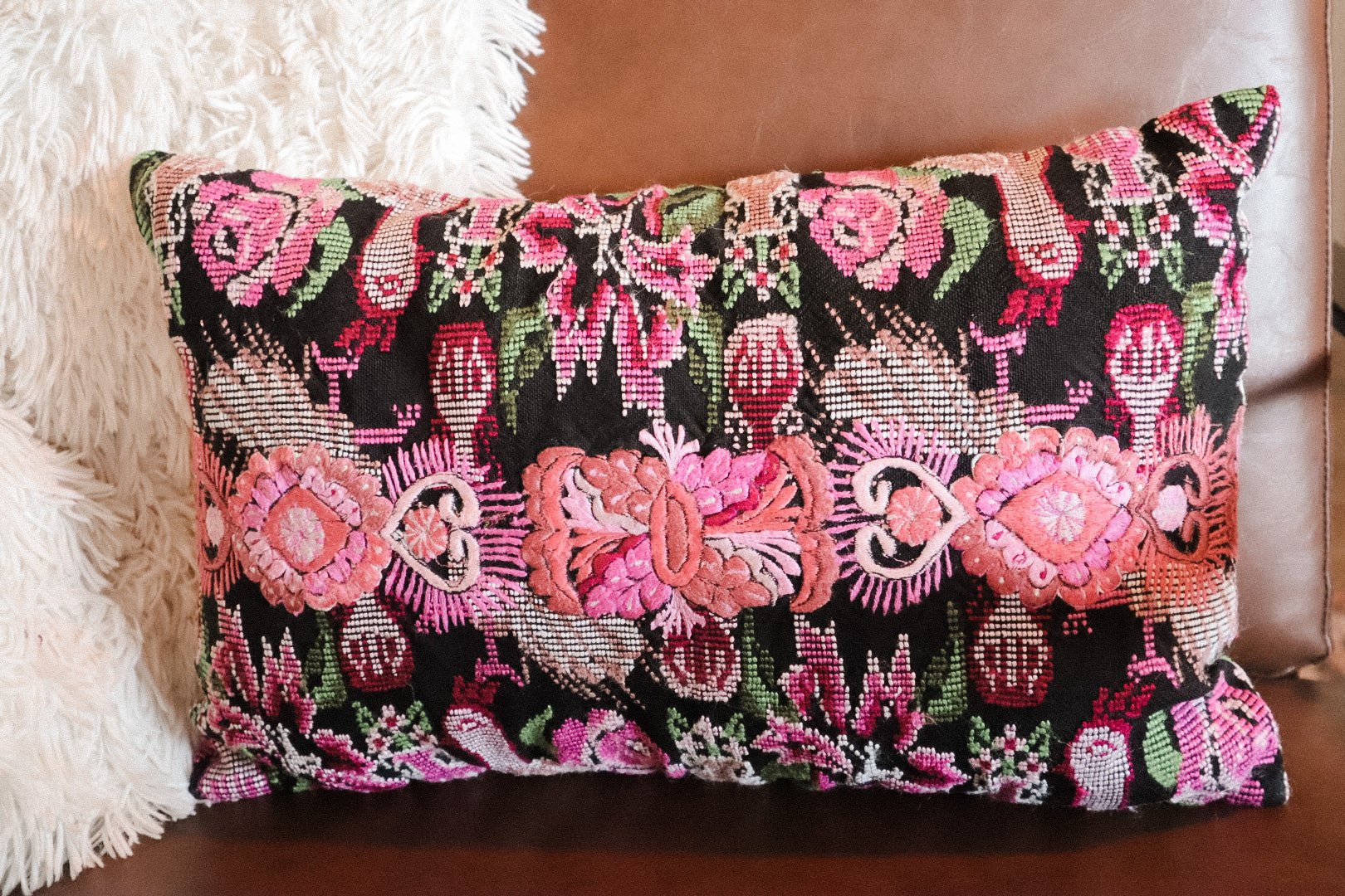 Lumbar Textile Cushion Cover - Tesoros Maya