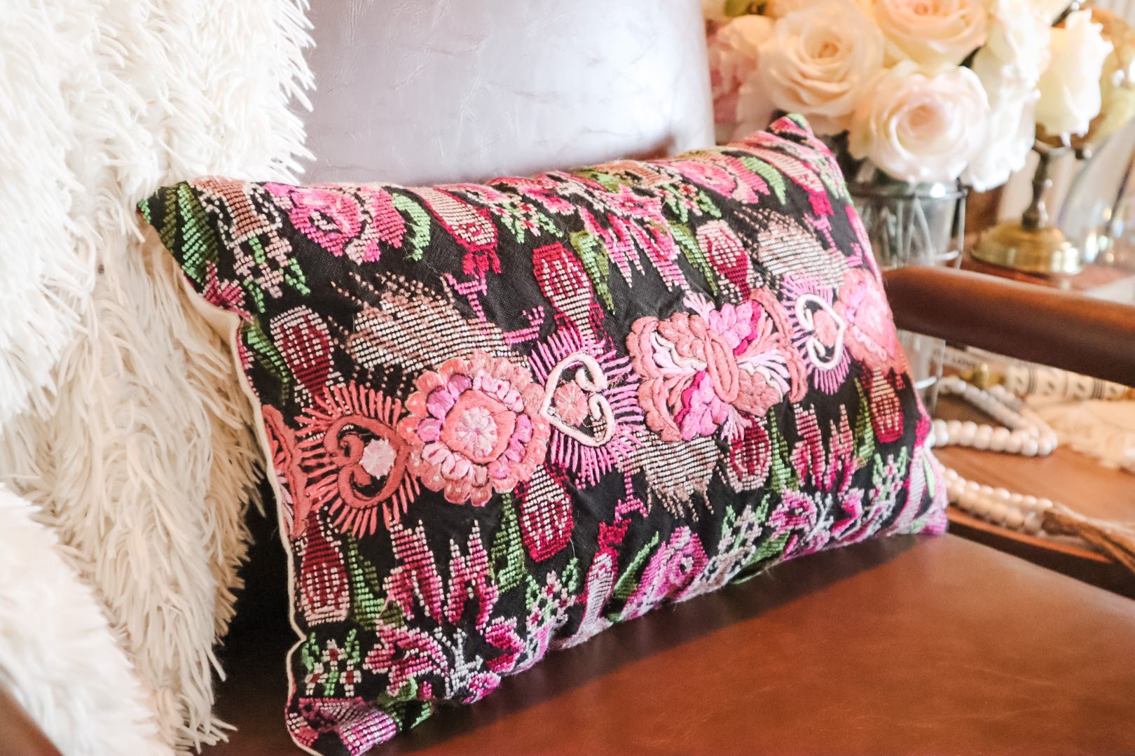 Lumbar Textile Cushion Cover - Tesoros Maya
