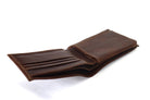 Mayan Leather Men's Wallet - Chocolate Brown - Tesoros Maya