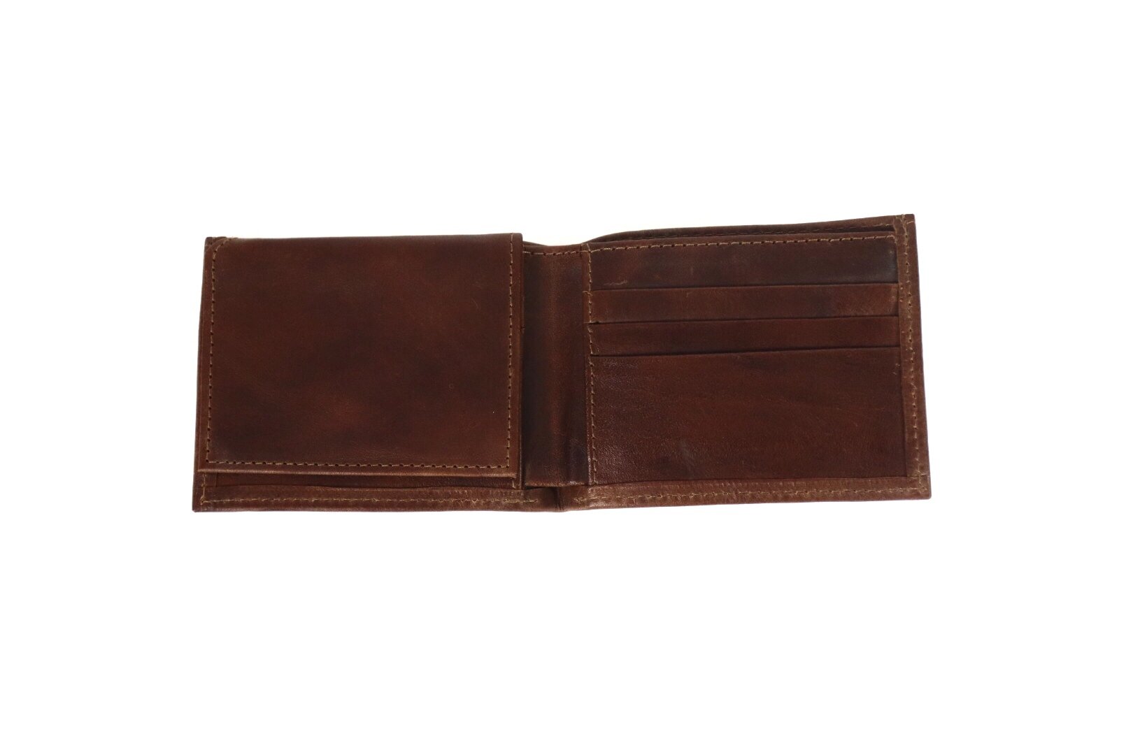 Mayan Leather Men's Wallet - Chocolate Brown - Tesoros Maya