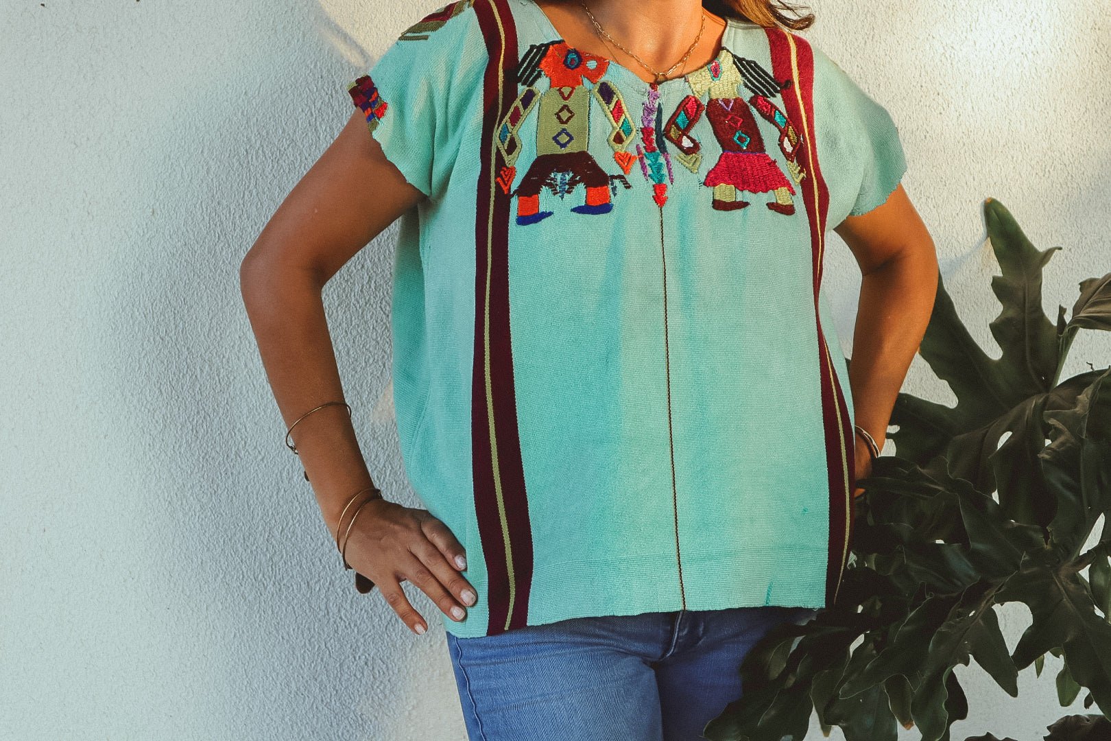 Pre-loved Top - Mint (SMALL) - Tesoros Maya