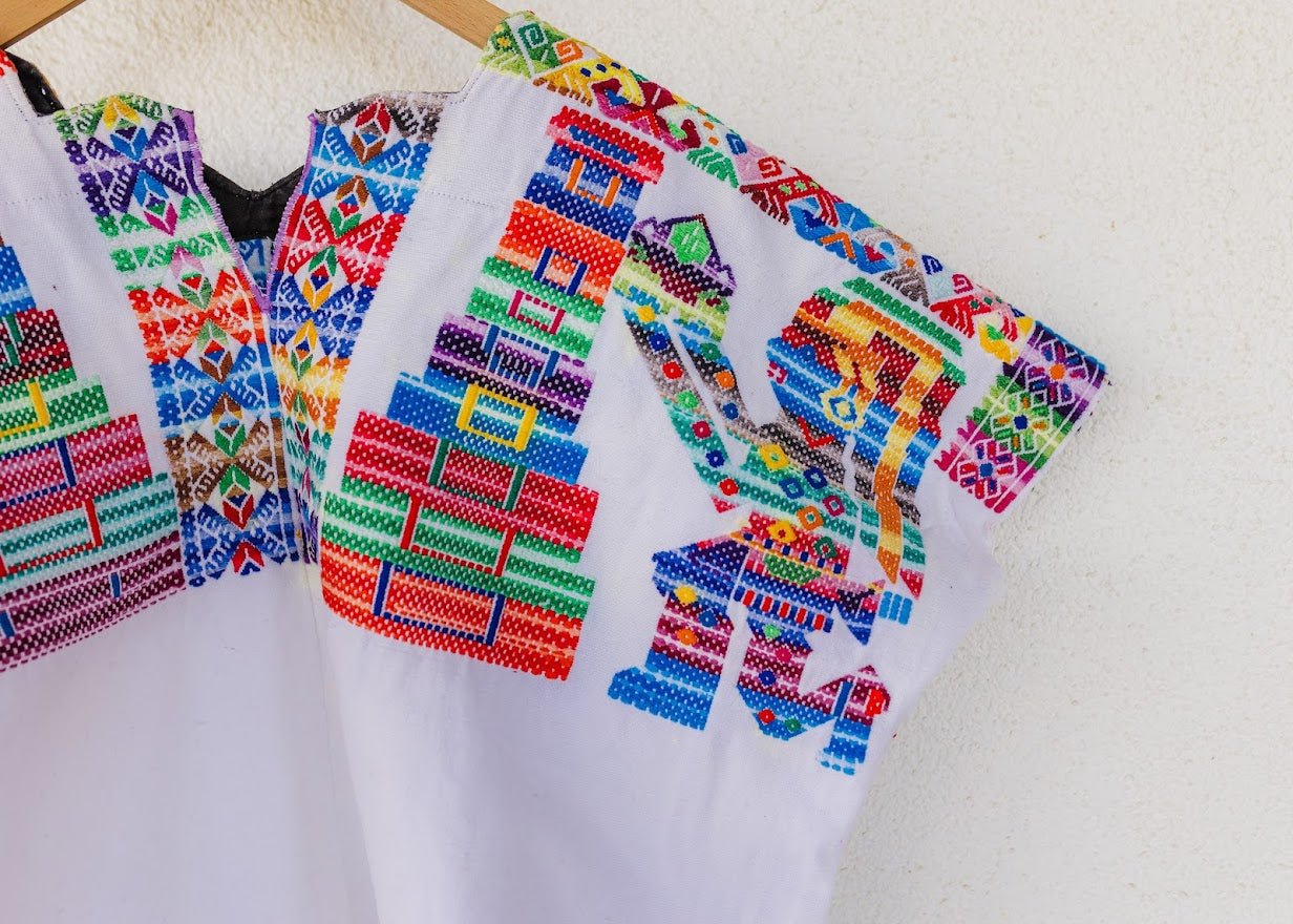 RARE FIND! Vintage Top - Huipil from Nahuala - Tesoros Maya