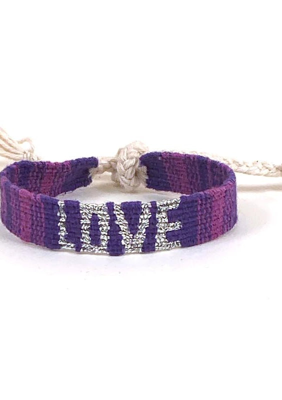 Sparkle Love Bracelet - Purple - Tesoros Maya