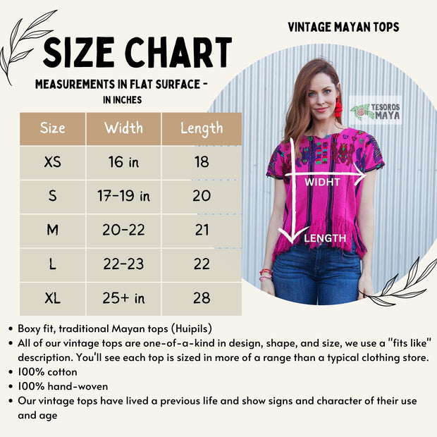 Vintage Top Huipil - Nebaj