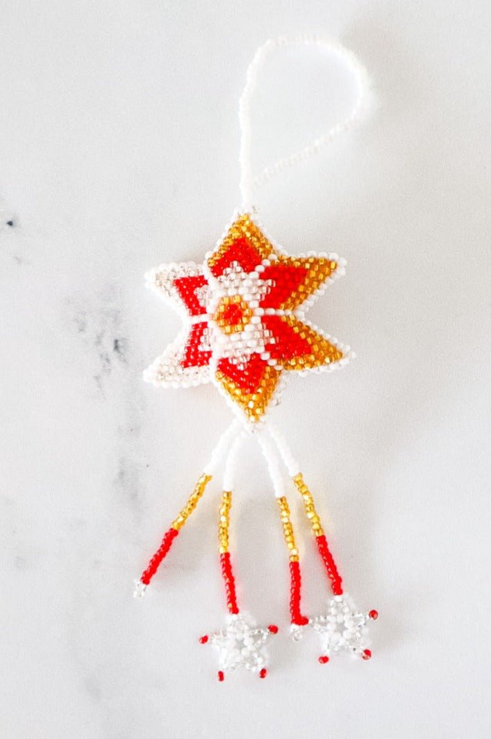 Hand-Beaded Guatemalan Christmas Ornaments