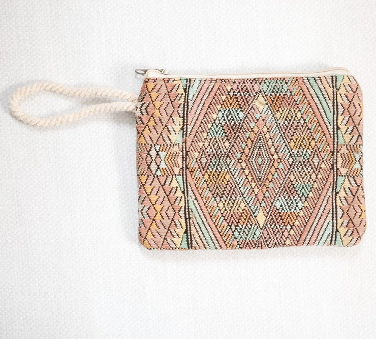 Vintage Huipil Wristlet - Medium