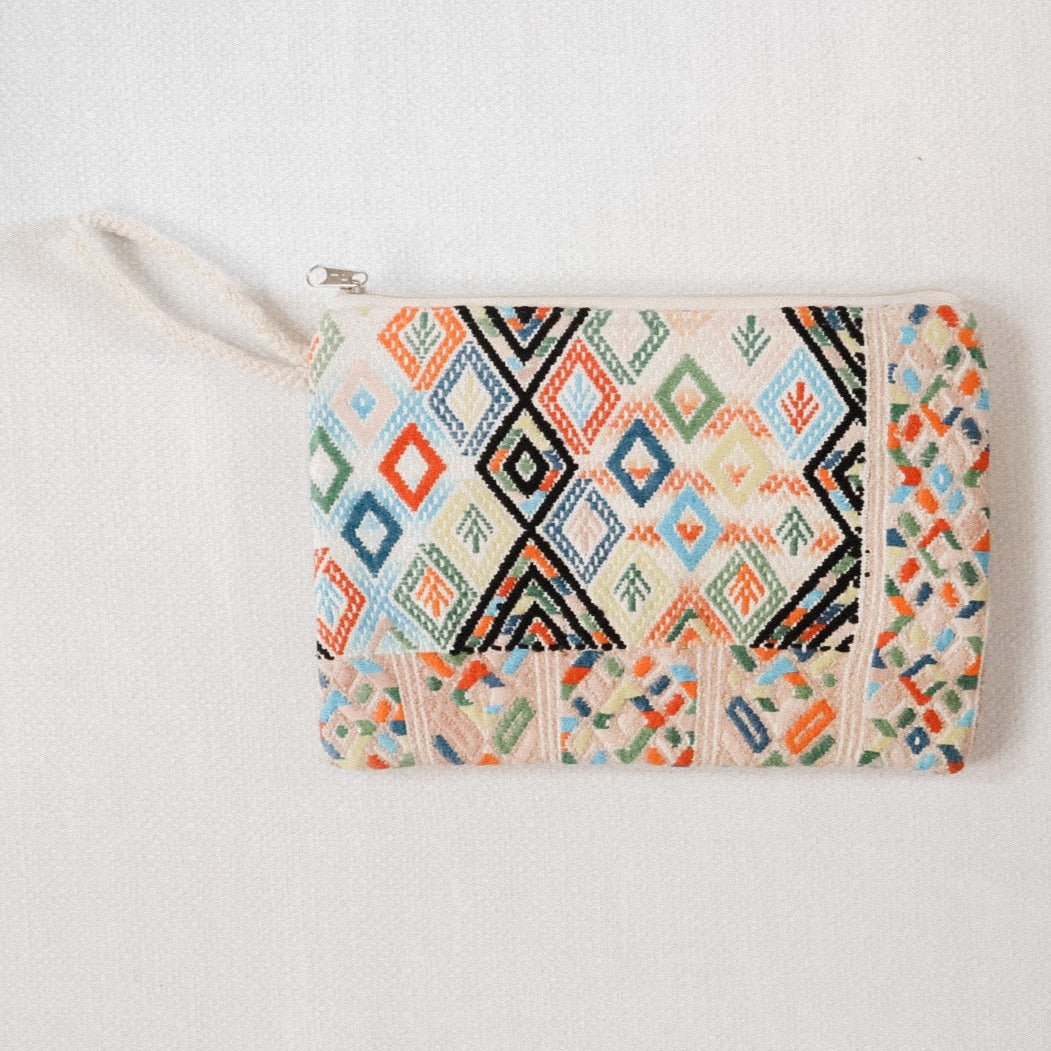 vintage huipil wristlet