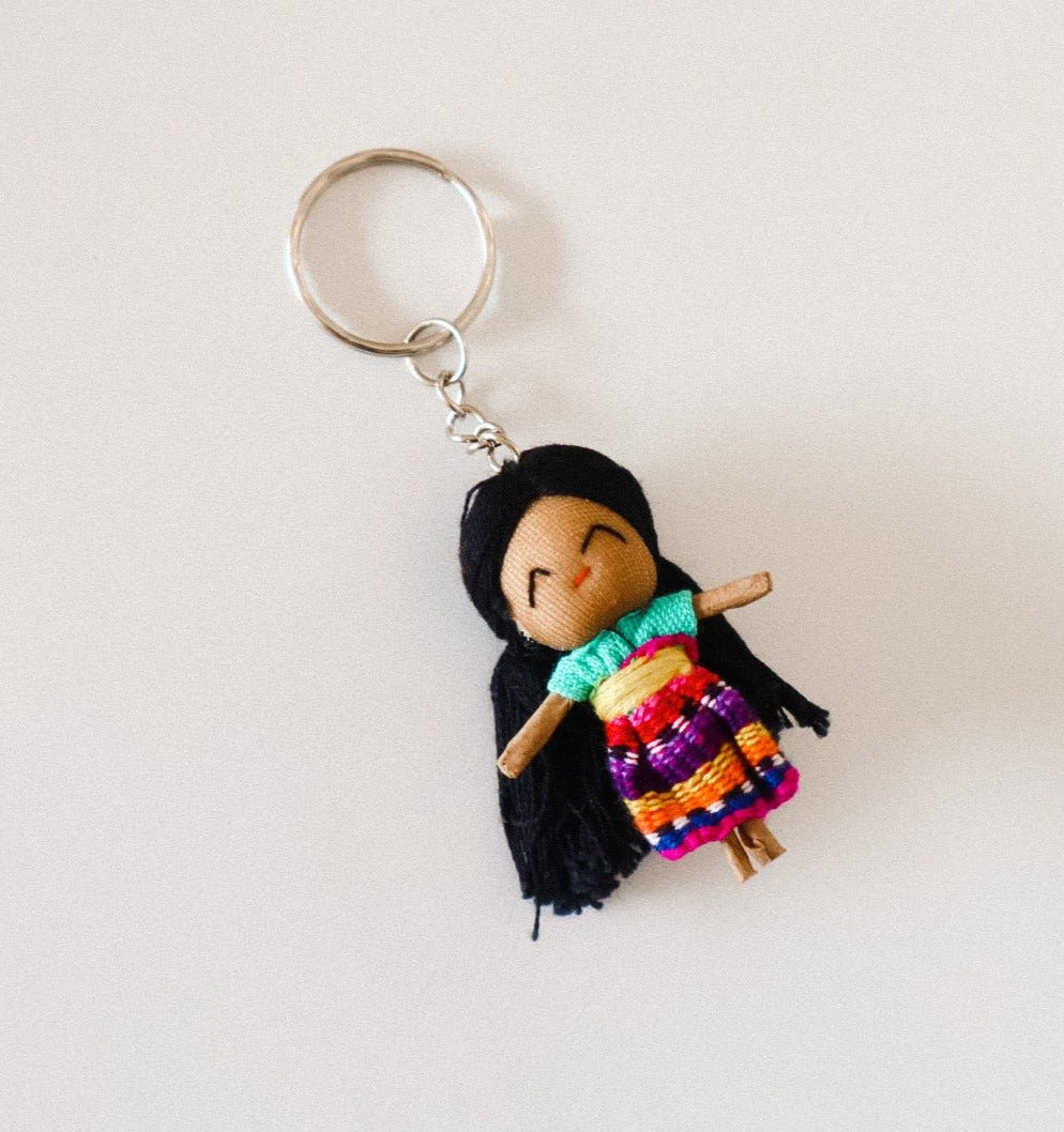 Mayan Handmade Worry Doll Keychain -