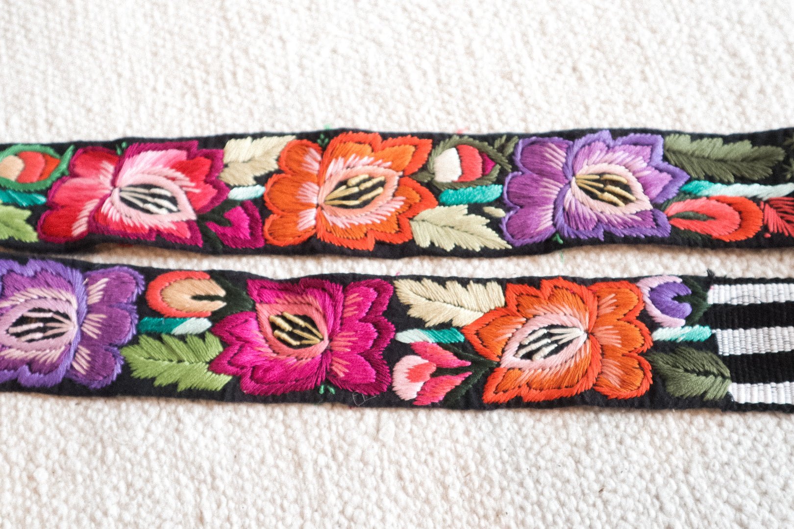 Authentic Vintage guatemalan mayan Belt ( outlets Faja ) hand woven hand embroidered cotton Measures 88 inches x 2 inches