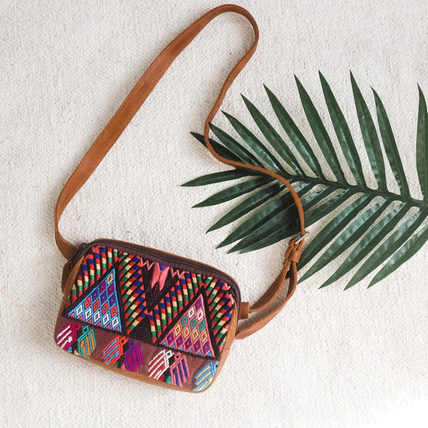 Huipil and Leather Crossbody