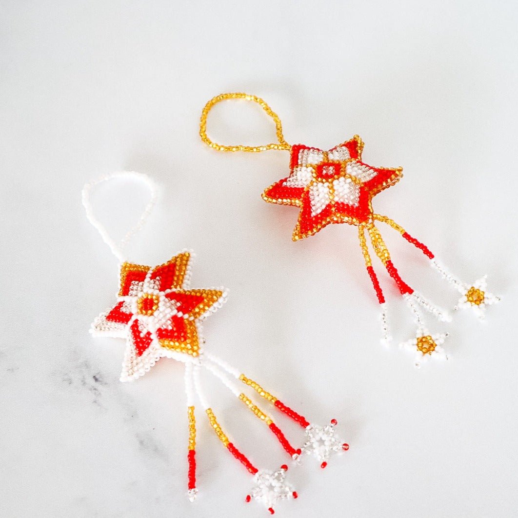 Hand-Beaded Guatemalan Christmas Ornaments
