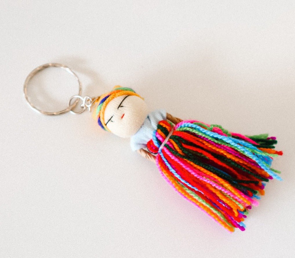 Mayan Handmade Worry Doll Keychain -