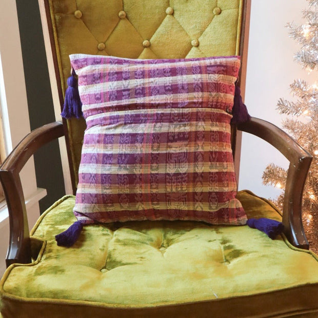 Vintage Textile Pillow Cushion - 16” x  19”