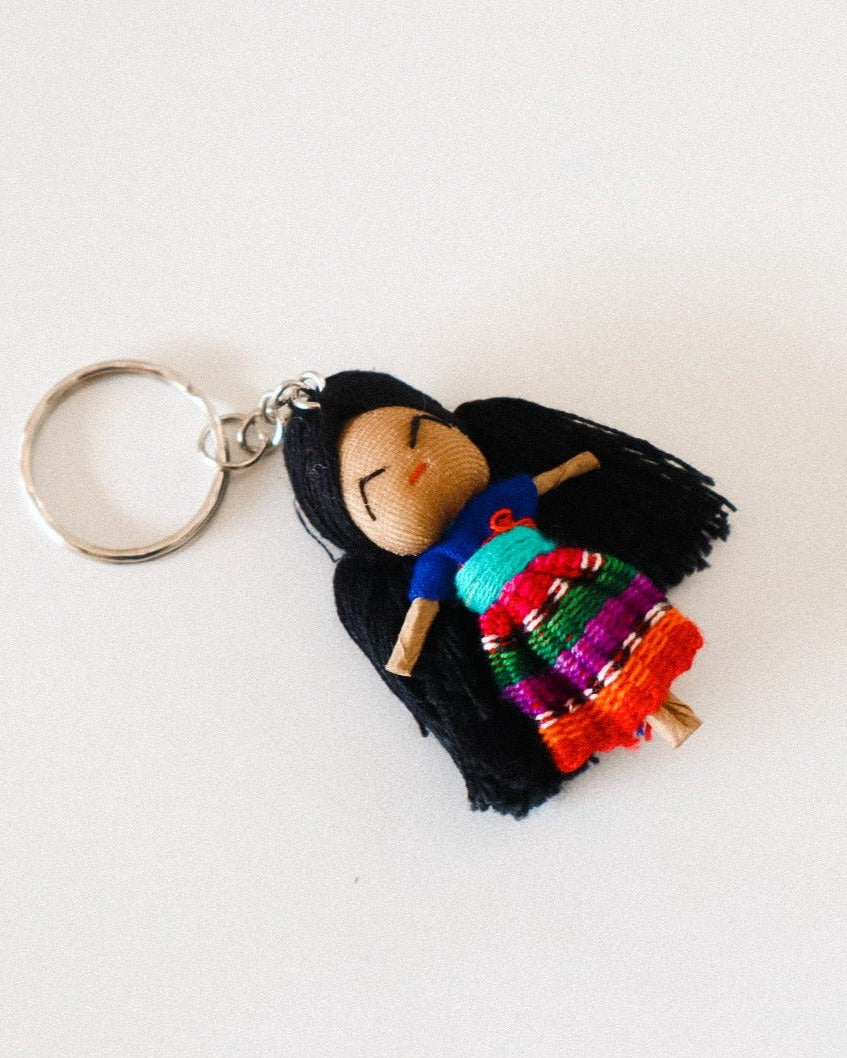 Mayan Handmade Worry Doll Keychain 