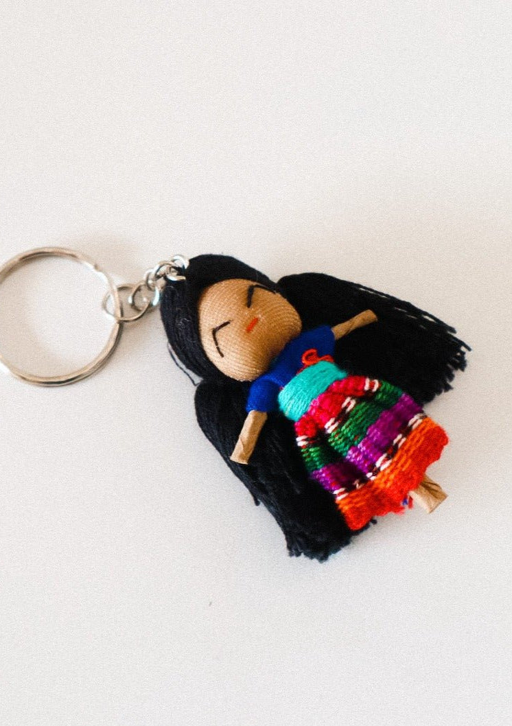 Mayan Handmade Worry Doll Keychain 