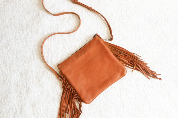 Boho Tassel Leather Bag