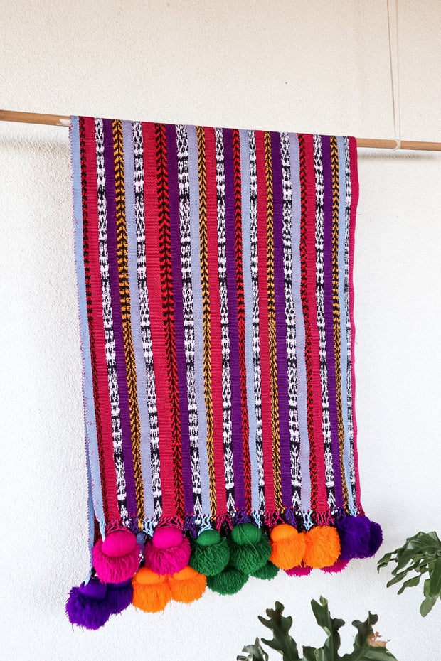 LARGE RAINBOW REBOZO - VINTAGE MAYAN WRAP