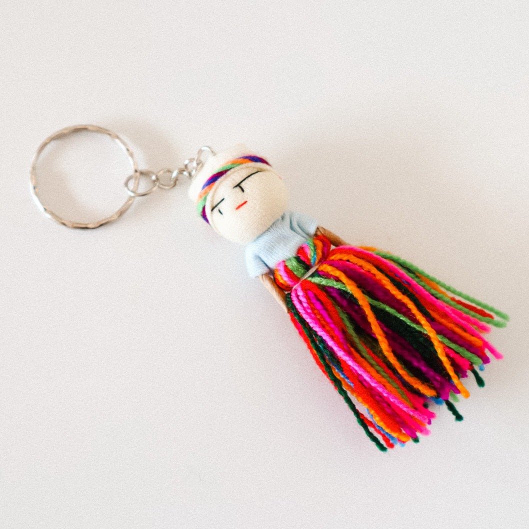 Mayan Handmade Worry Doll Keychain -