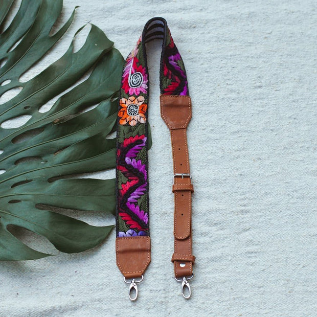 Adjustable Embroidered Mayan Straps |Handwoven & Repurposed | Vida Maya