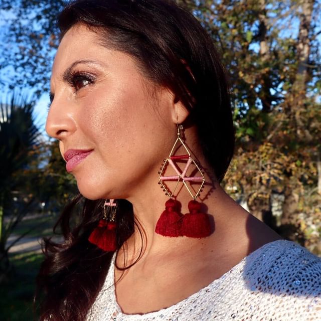 BARRILETES (Kite) Earrings - Large - Tesoros Maya