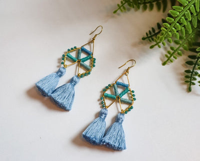 BARRILETES (Kite) Earrings - Large - Tesoros Maya