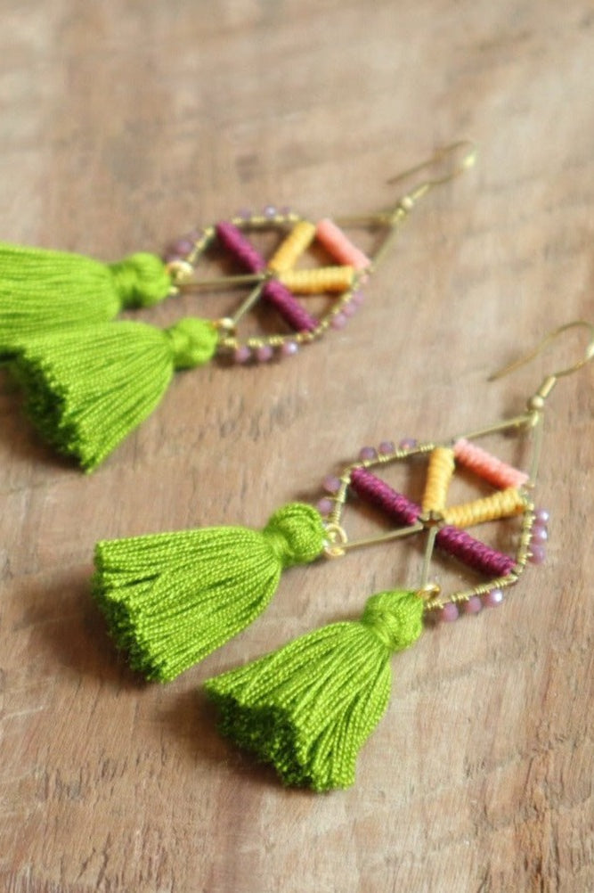 BARRILETES (Kite) Earrings - Large - Tesoros Maya