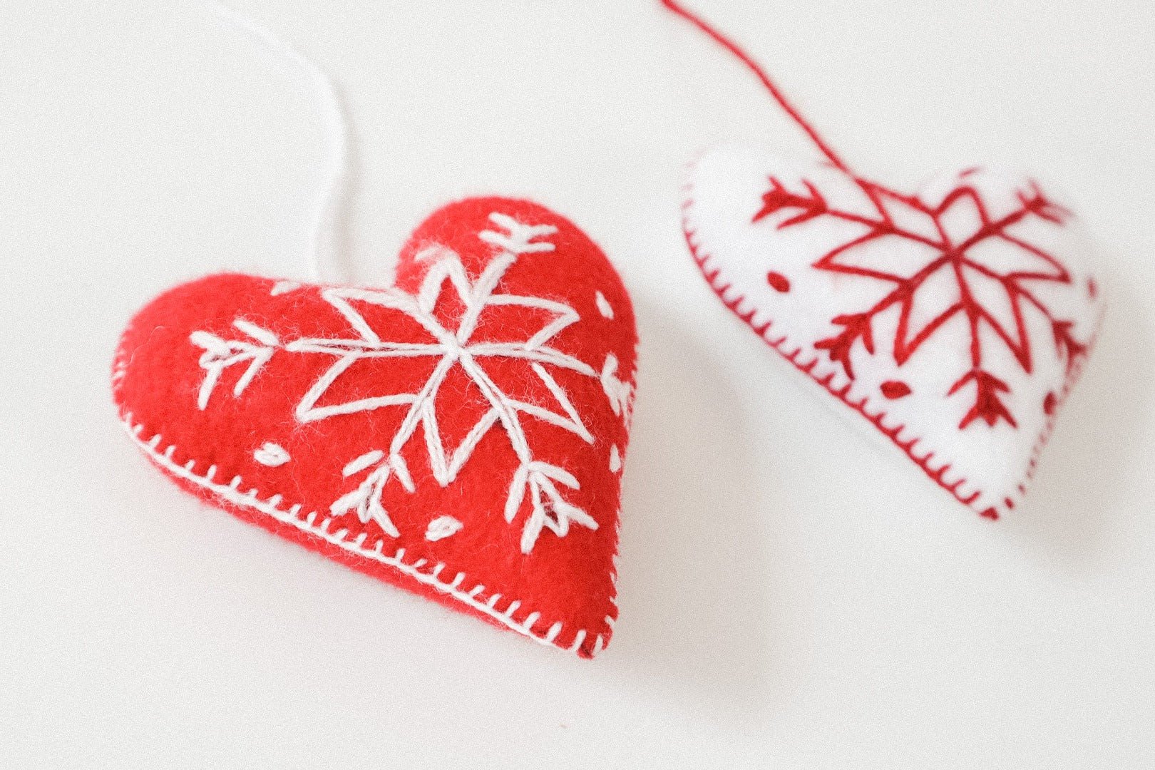 Embroidered Christmas Ornament - Corazon - Tesoros Maya
