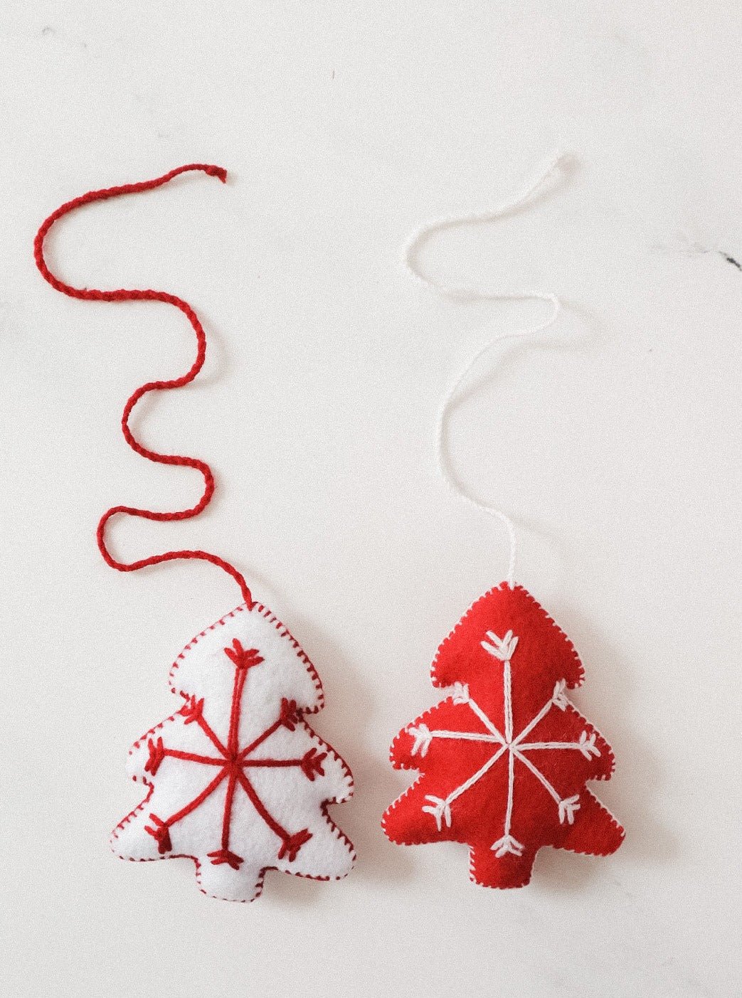 Embroidered Christmas Ornament - Tree - Tesoros Maya