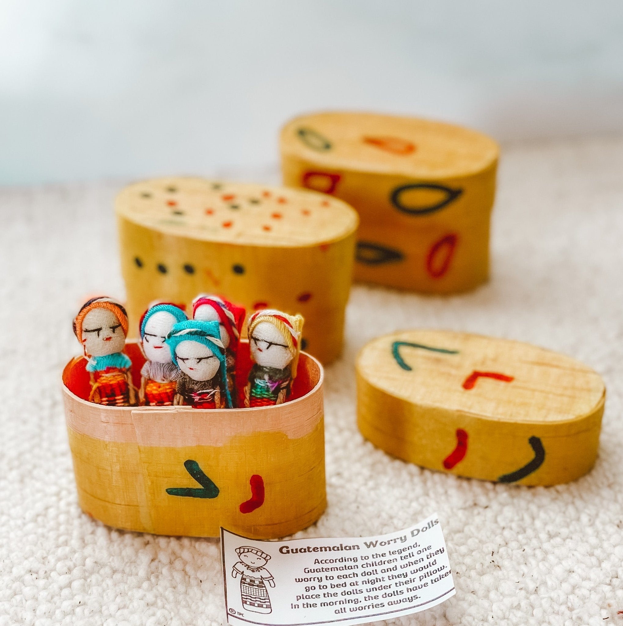 Guatemalan Worry Doll Set - Tesoros Maya