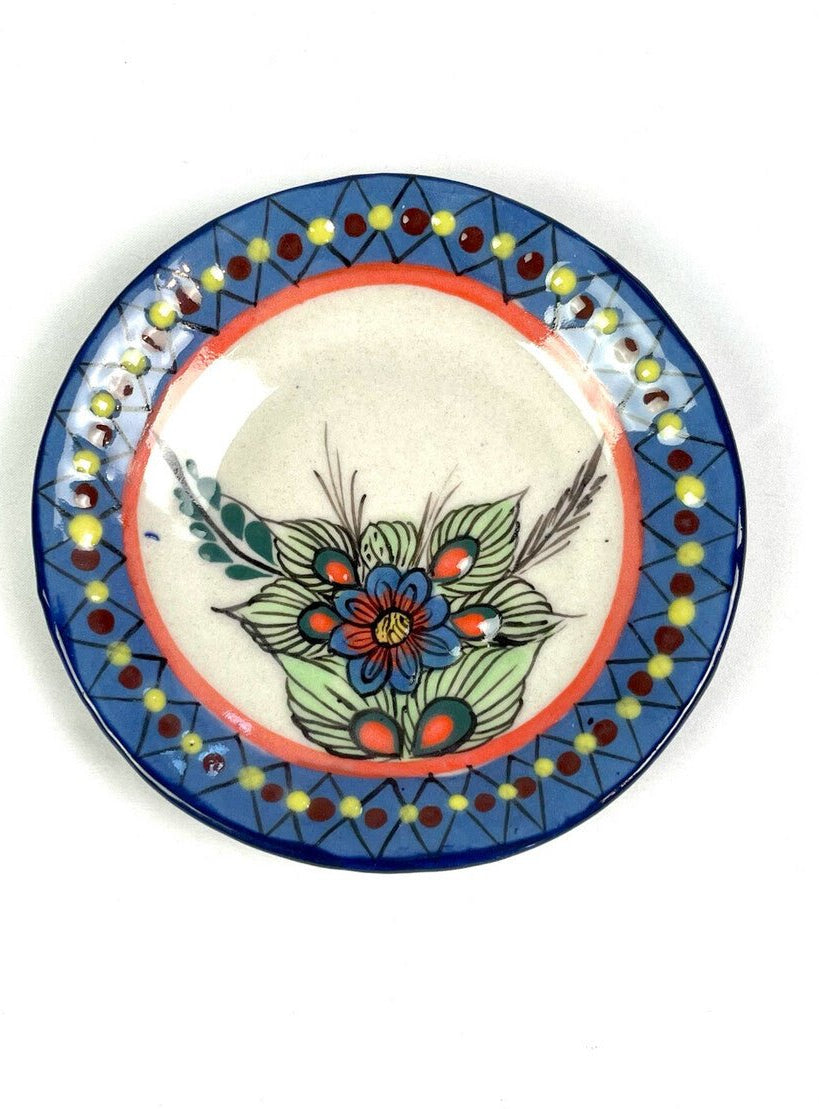 Handcrafted Stoneware Plate/Saucer - Tesoros Maya