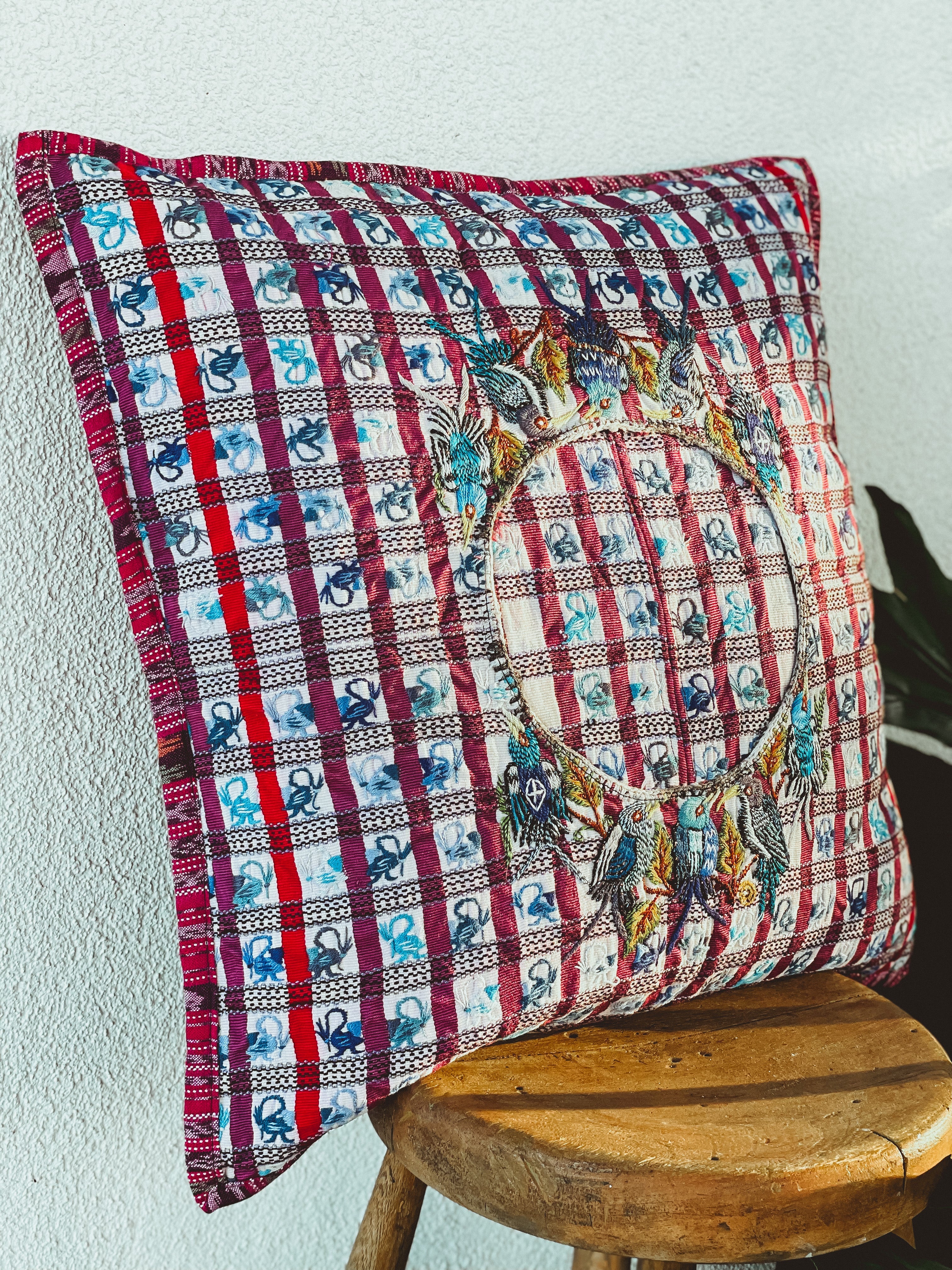 Huipil Pillow - (Large) No. 0225 - Tesoros Maya