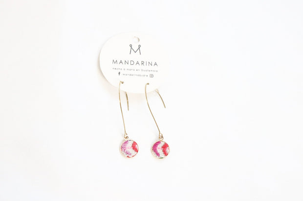 Huipilito Brass Earrings - Half Moon - Tesoros Maya