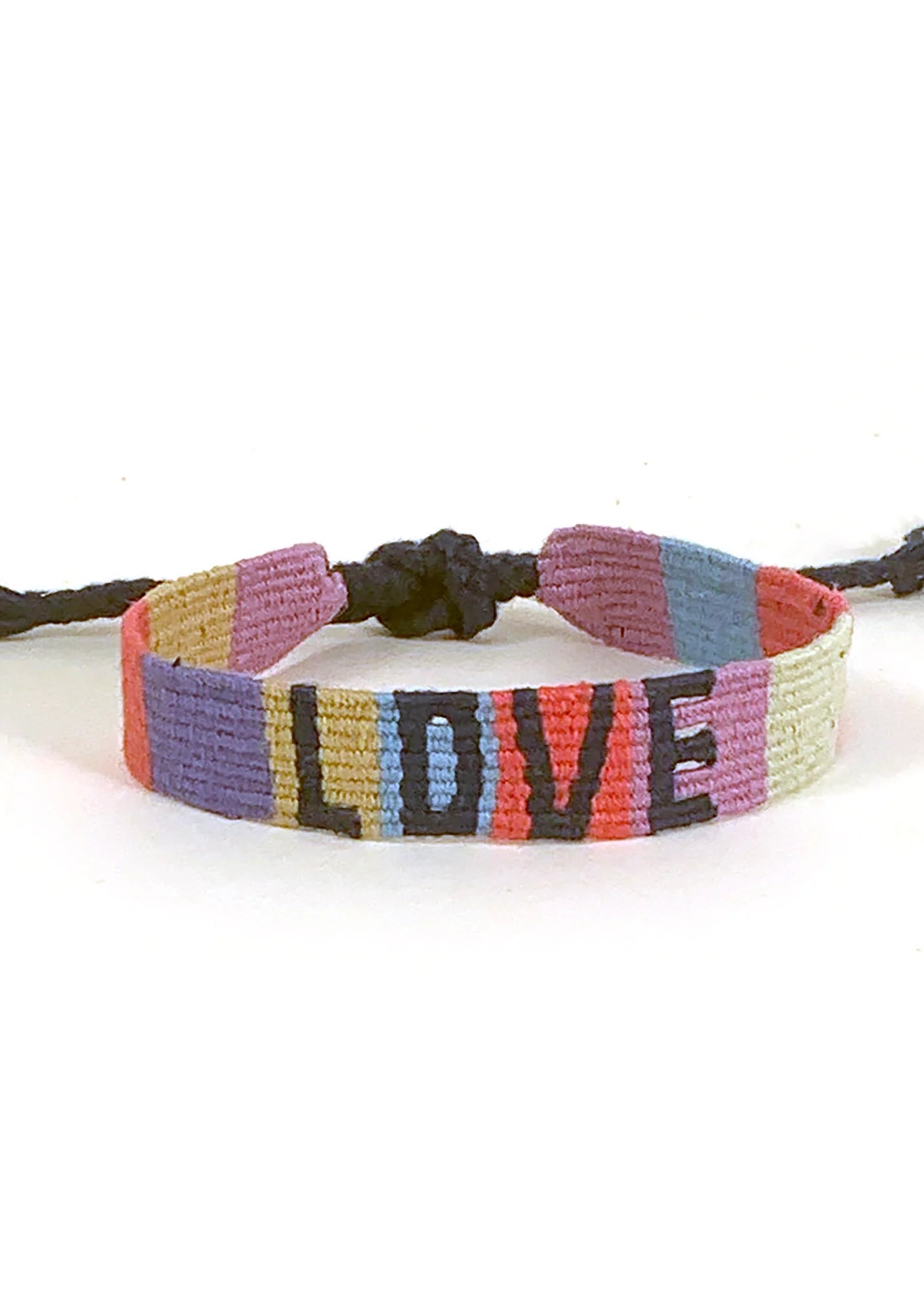 LOVE Color Block Friendship Bracelet - Tesoros Maya