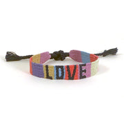 LOVE Color Block Friendship Bracelet - Tesoros Maya
