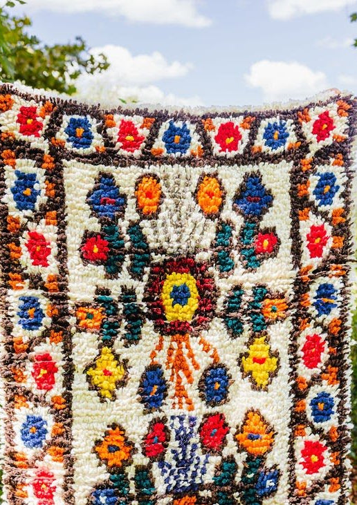 Momostenango Wool Woven Rug - Mocha - Tesoros Maya