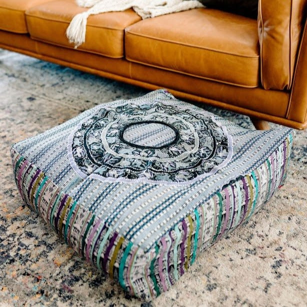 Boho on sale floor pouf