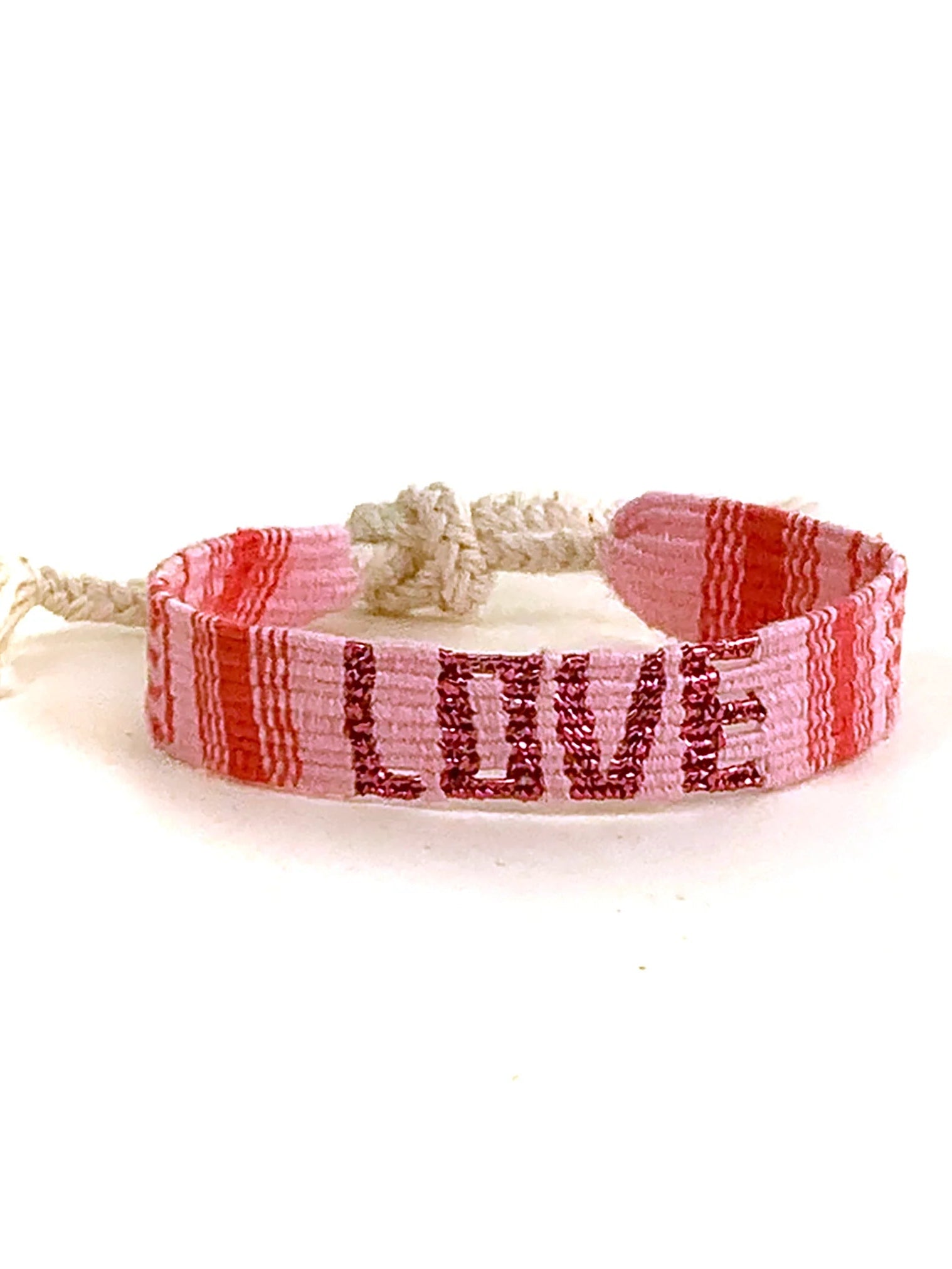 Sparkle Love Bracelet - Pink - Tesoros Maya