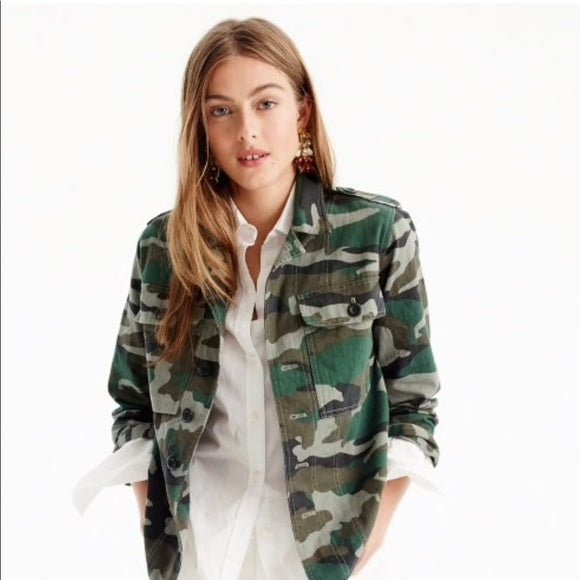 Vintage Military Utility Jacket with Vintage Huipil - Tesoros Maya